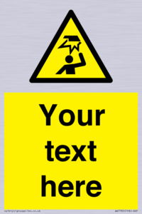 Custom warning overhead obstacle